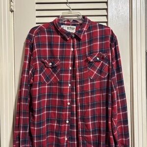 Urban Pipeline Men's Red and Blue Plaid Shirt